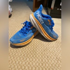 Hoka one one clifton 9 F27222H blue orange men’s size 11.5